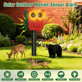 ChunHee solar motion alarm side view shows compact weatherproof design