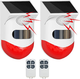 ChunHee solar motion sensor outdoor alarm front view for sturdy security at entryways