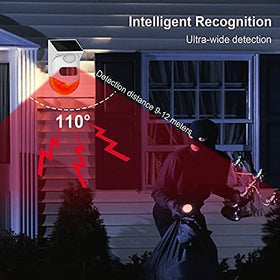ChunHee solar motion sensor outdoor alarm yard and farm setup for versatile security coverage