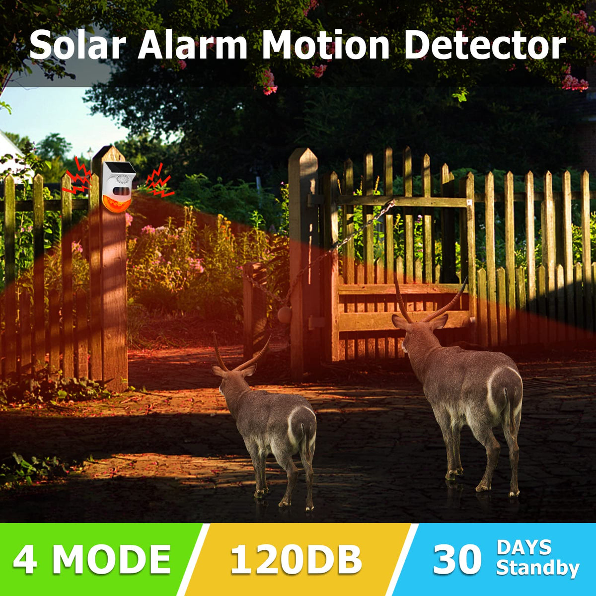 ChunHee Solar Strobe Alarm Light back panel reveals easy wiring and controls.