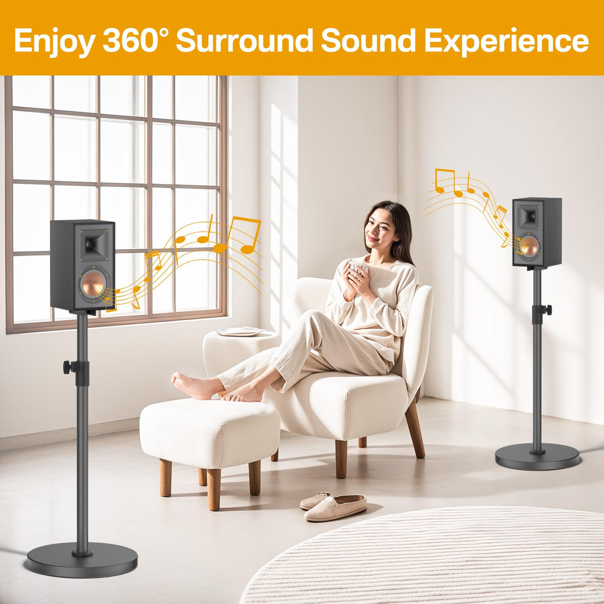 Chunxiao scale comparison next to chair illustrating 29"–37.5" range