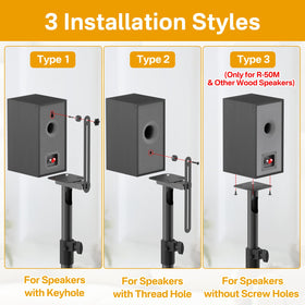 Chunxiao adjustable tray showing mounting options for various Klipsch models