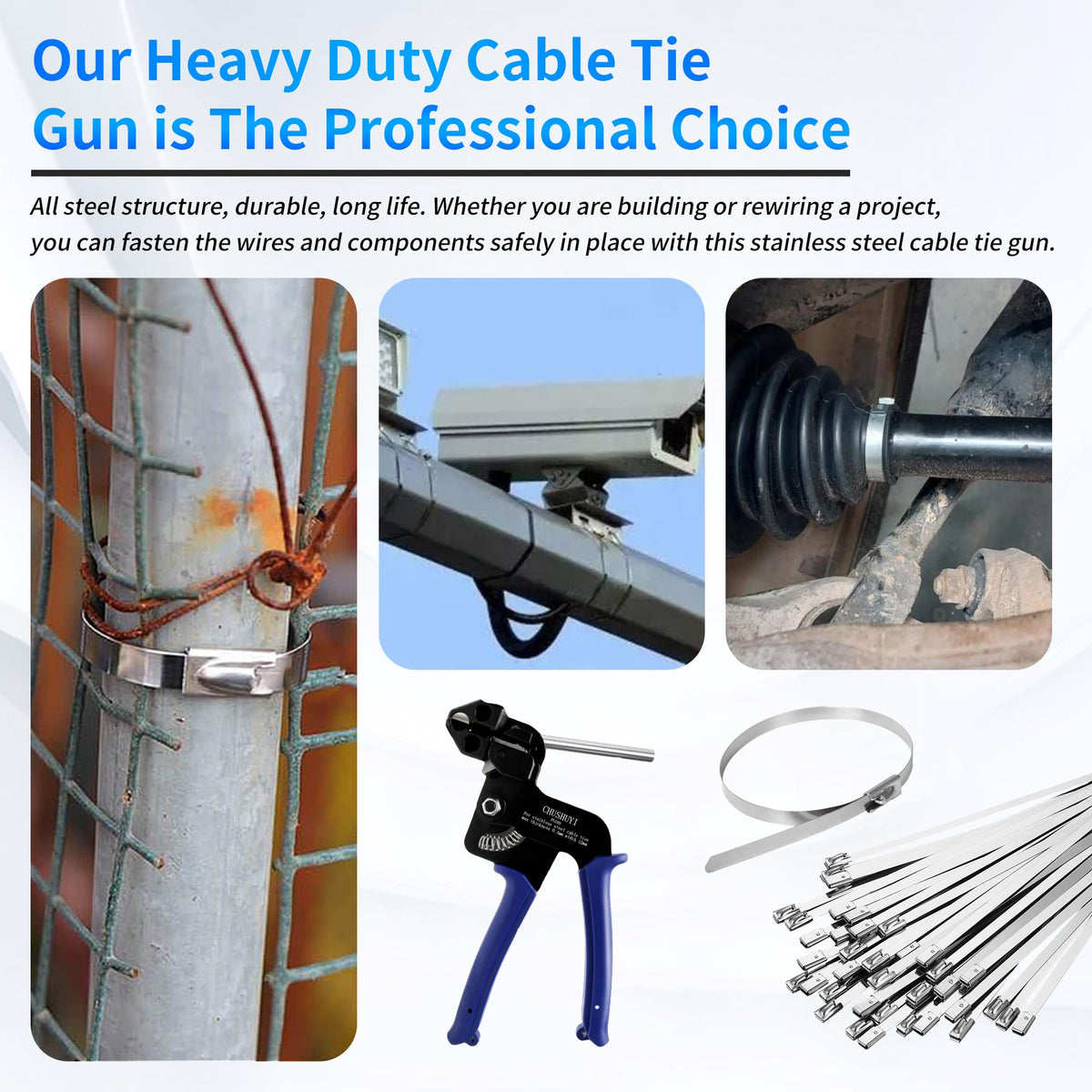 CHUSHUYI field installation on fence illustrating durable fastening and weather-resistant performance