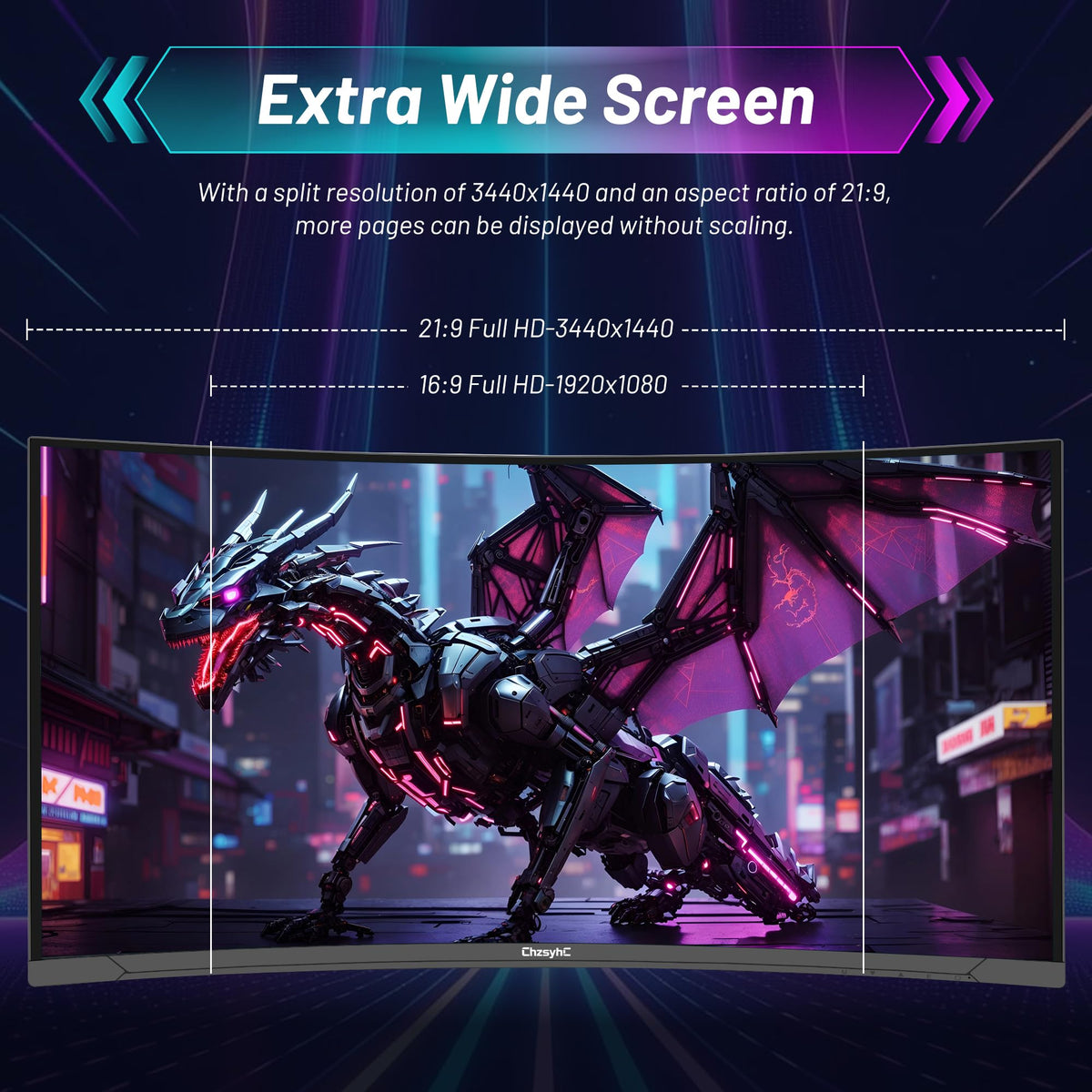 ChzsyhC FreeSync reduces tearing for fluid motion.