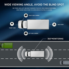 Ciascy rear camera provides 4K detail for reversing and safety.