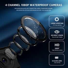 Ciascy side cameras offer a 170-degree wide view to cover blind spots.