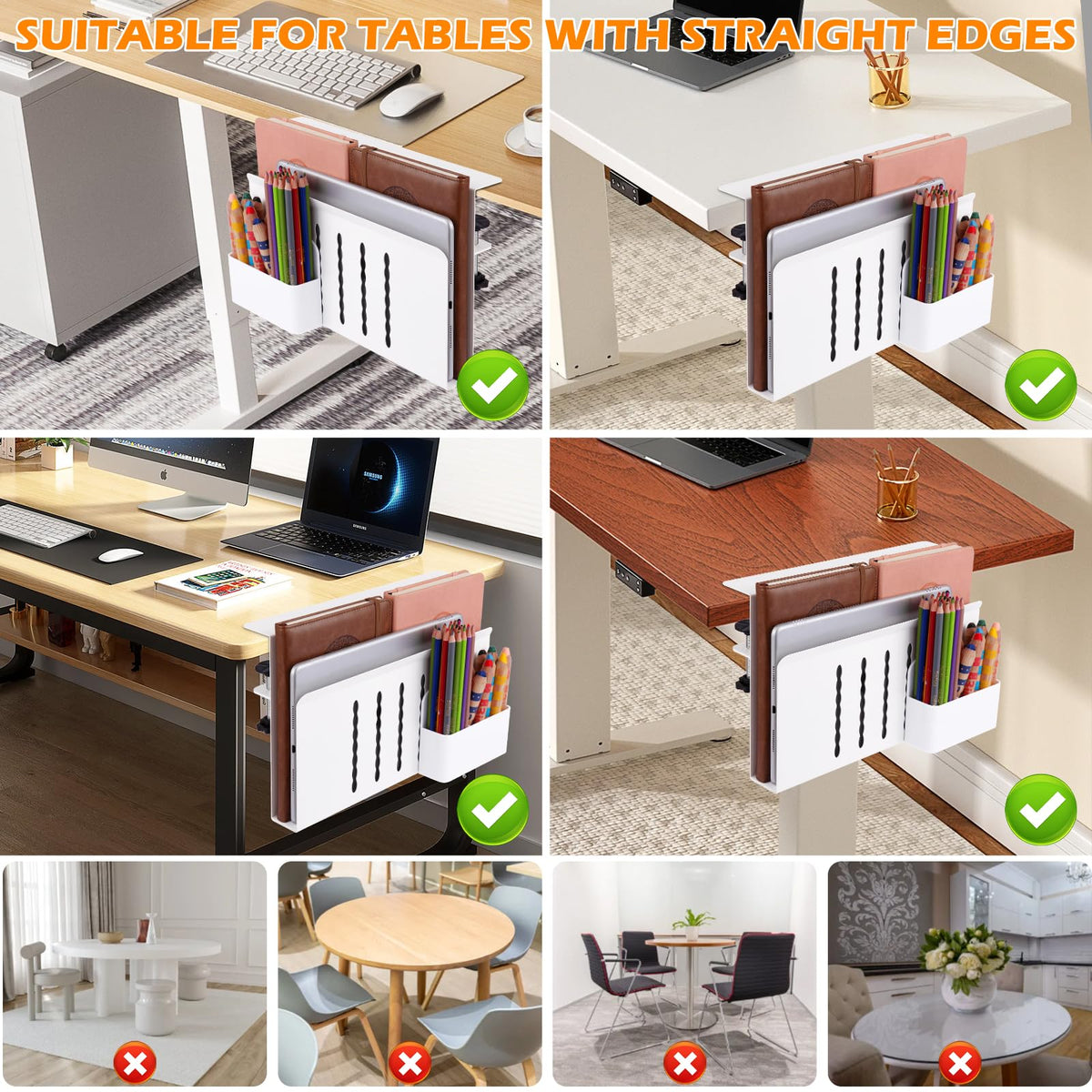 CIBOTIES anti-slip scratch design protects desk surfaces from scratches.
