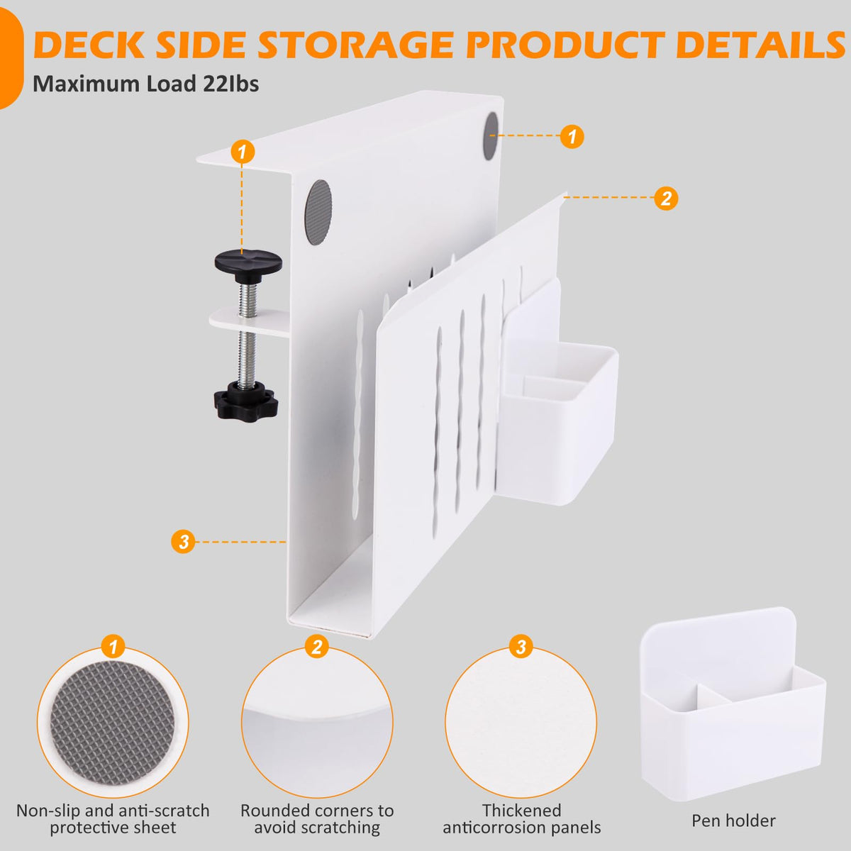 CIBOTIES magnetic pen holder keeps pens organized and accessible.