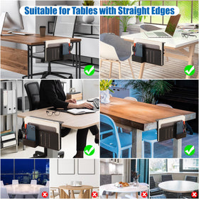 CIBOTIES sleek black desk organizer enhances office tidiness at home or work.