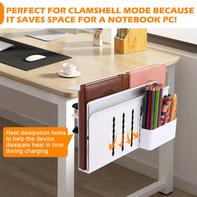 CIBOTIES table-side hanging file organizer neatly stores manuals and papers.