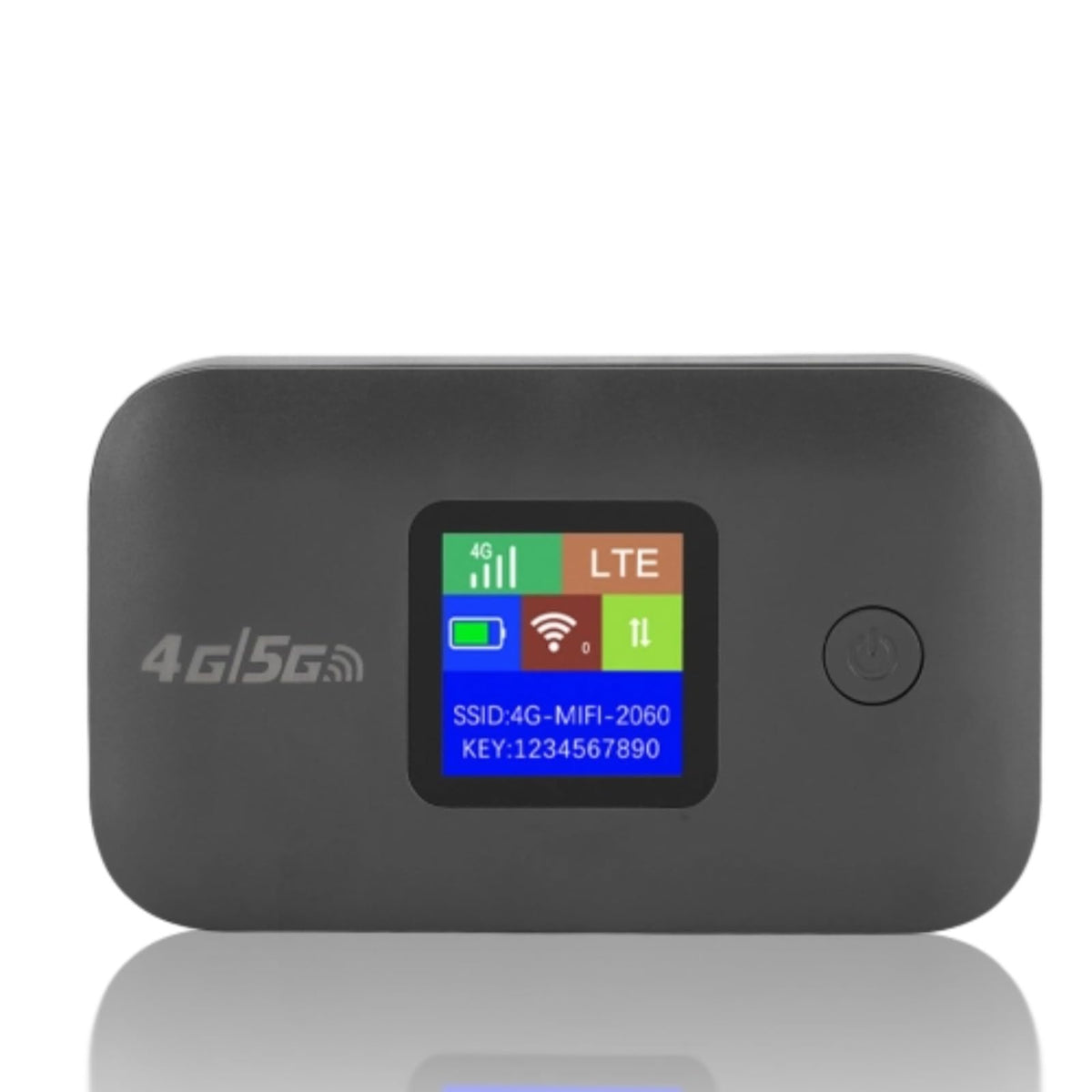 Ciciglow 4G LTE portable router in front view for on-the-go connectivity.