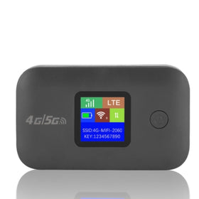 Ciciglow 4G LTE portable router in front view for on-the-go connectivity.