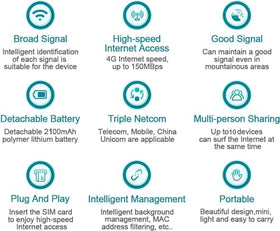 ciciglow mobile hotspot battery 2100mAh, extends use for travel