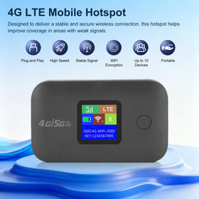 Ciciglow mobile hotspot side profile, sleek ABS body for durable travel.
