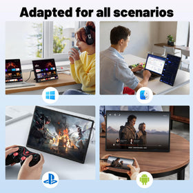 CIDETTY included cables support driver-free setup via Type-C or HDMI.
