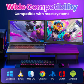 CIDETTY display connected via USB-C and HDMI for plug-and-play use.