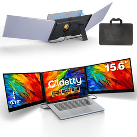 CIDETTY Upgrad triple-monitor setup for laptop enhances multitasking on the go.