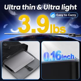 CIDETTY Upgrad ultra-thin extension fits slim bags for portability.