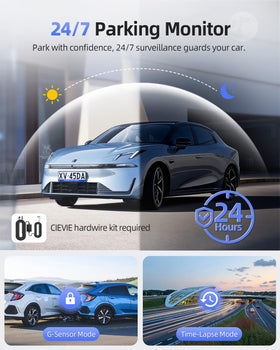 CIEVIE D100Pro 24/7 parking mode option with hardwire kit