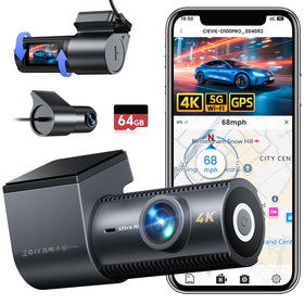 CIEVIE D100Pro front 4K camera captures sharp license plates for clear footage