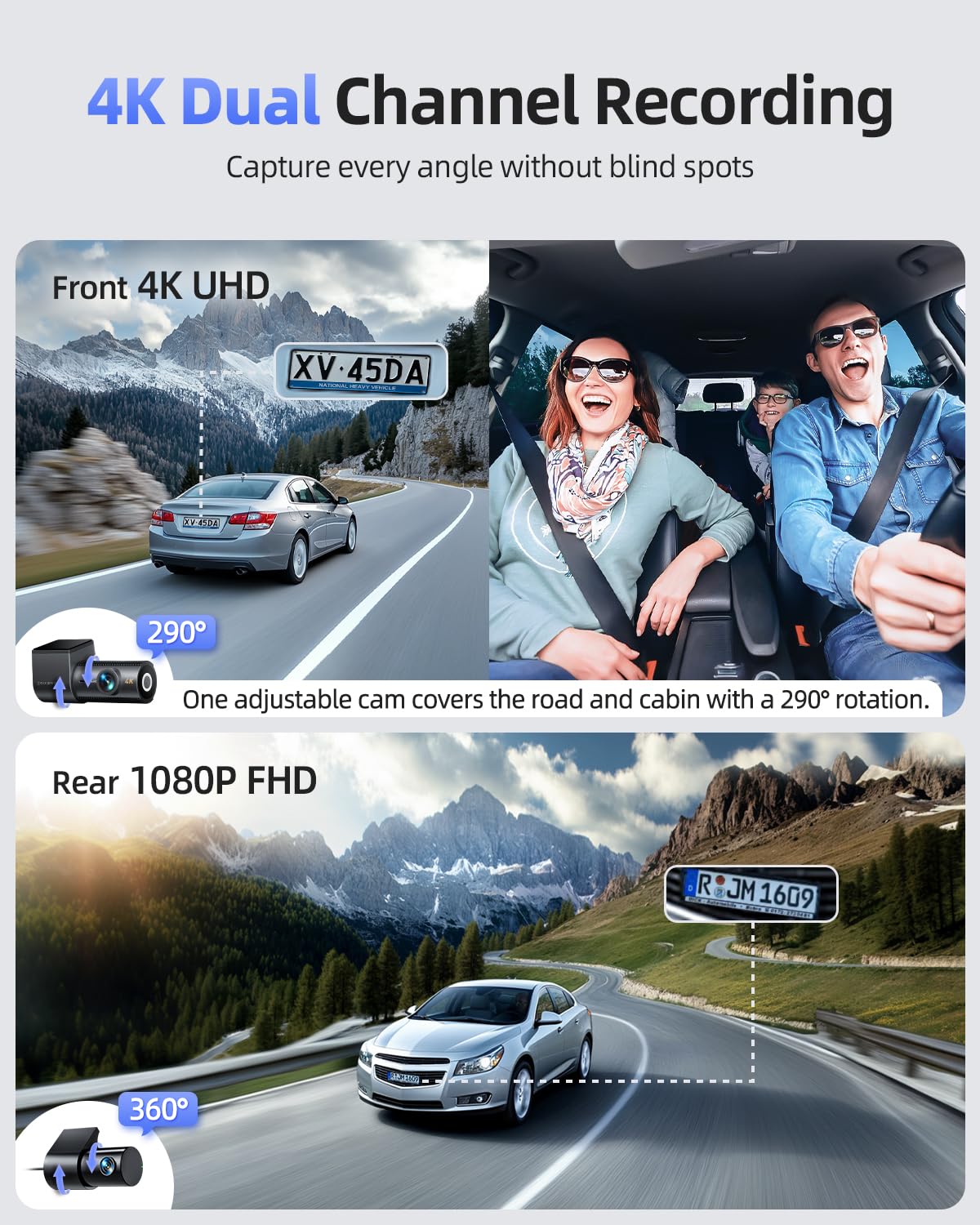 CIEVIE D100Pro rotating lenses provide wide front and rear coverage