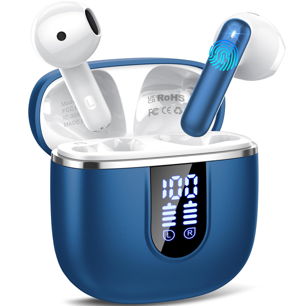 cillso front packaging showing earbuds and case with clear model info and appeal