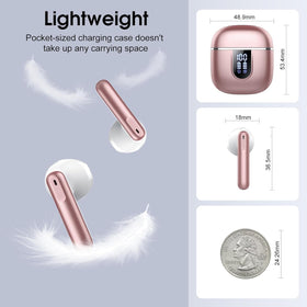 Cillso Rose charging case LED display shows battery at a glance