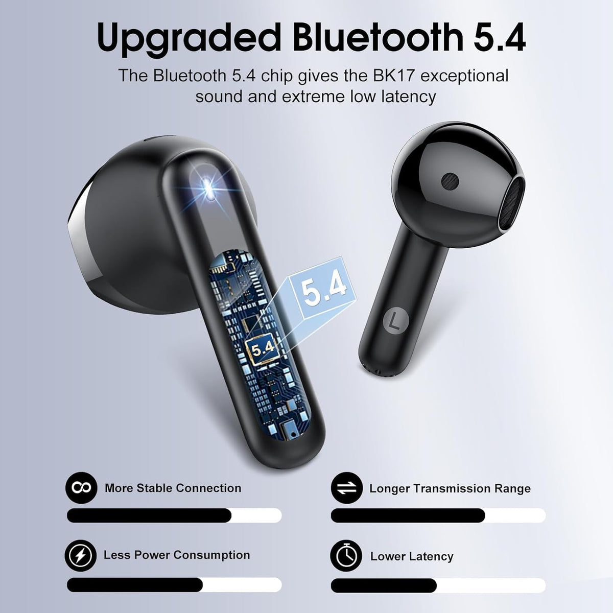 Cillso wireless-earbuds-voice-call view highlights ENC noise reduction for clearer conversations