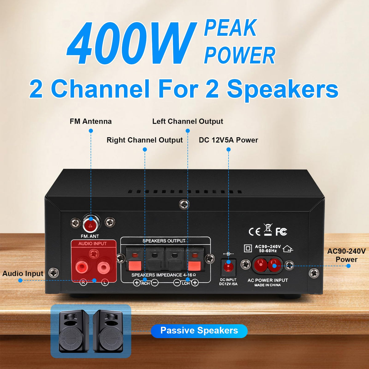 CiLmirsac AK45 remote control enables convenient operation from across the room.