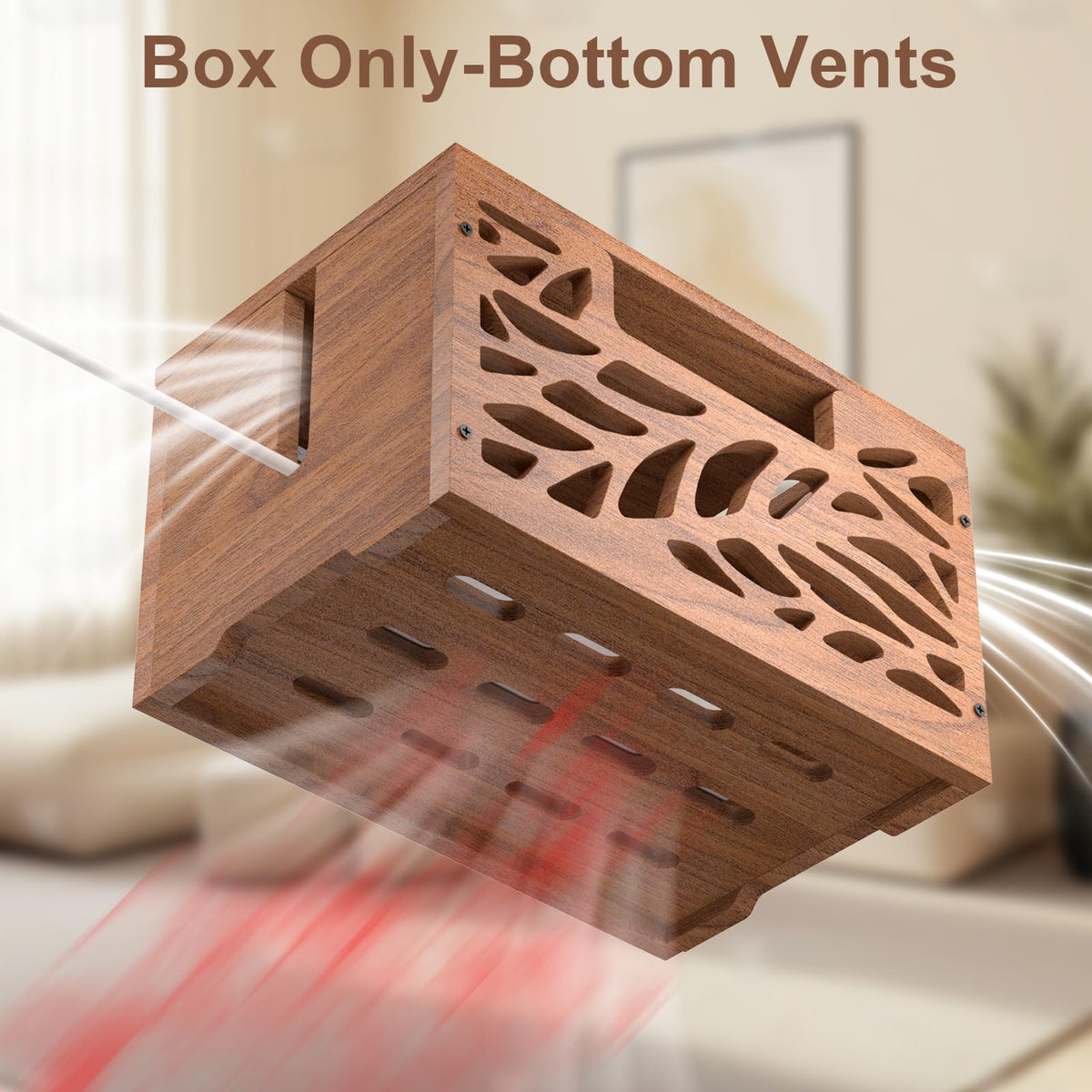 CILXGQLN wooden cable box bottom ventilation holes improve airflow and safety.