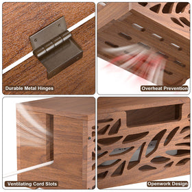CILXGQLN wooden cable box durable solid wood construction enhances decor.