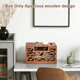 CILXGQLN wooden cable box long-lasting storage supports bulky power strips.