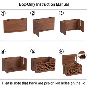 CILXGQLN wooden cable box ideal for home and office cable management.