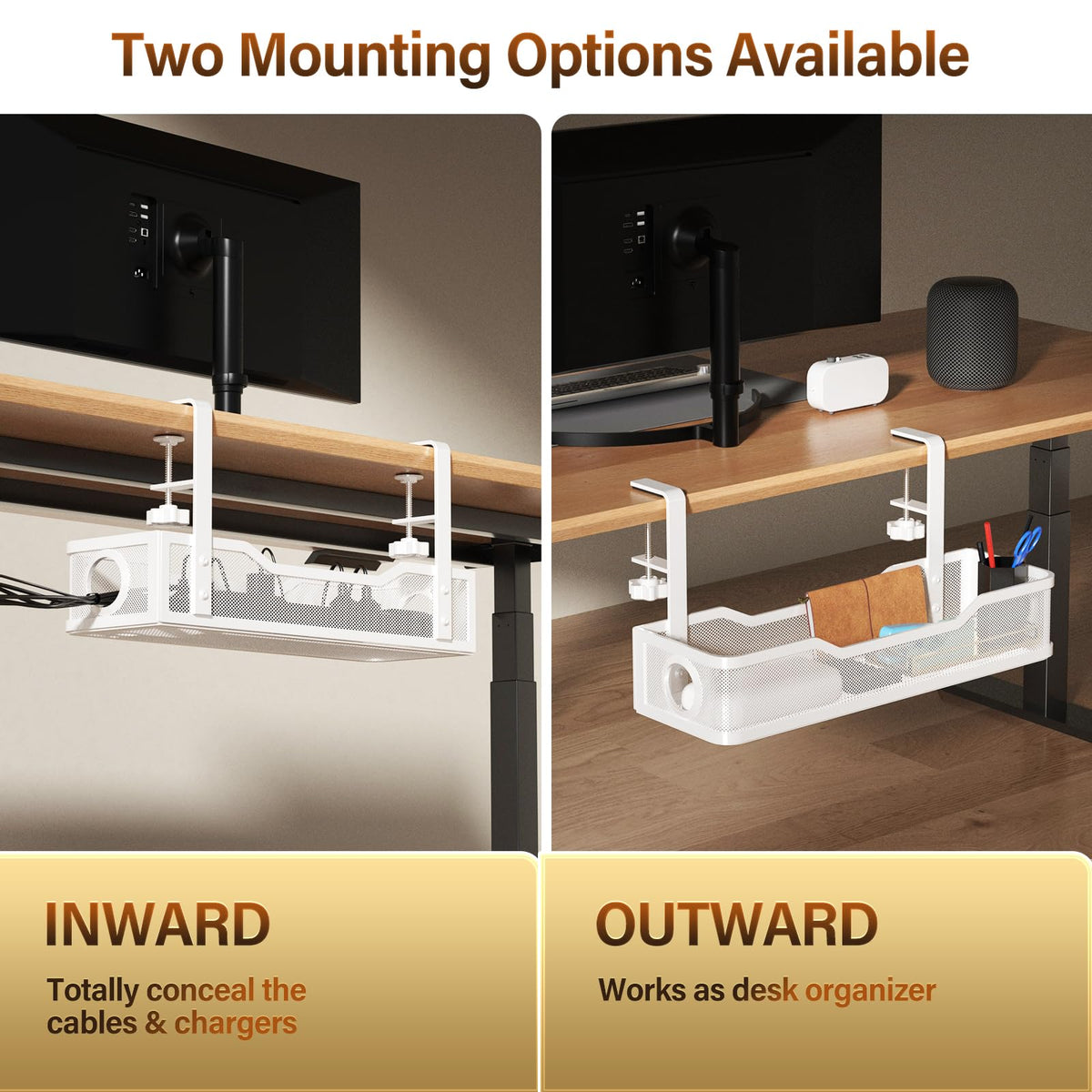 Cinati included cable clips and ties laid out for immediate cable management