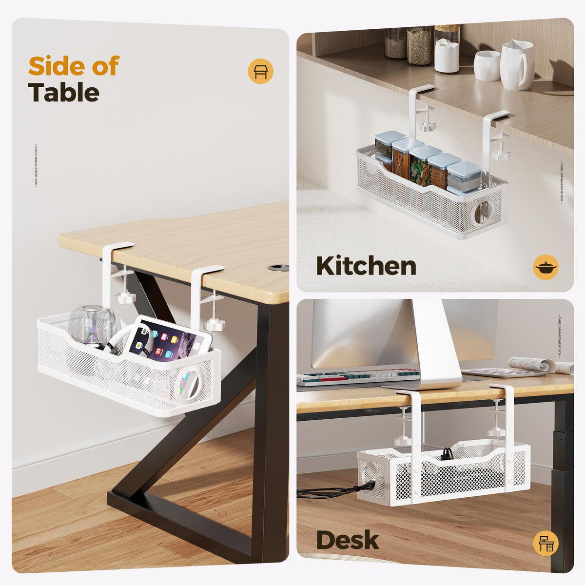 Cinati kit includes tray, clips, and ties for quick setup.