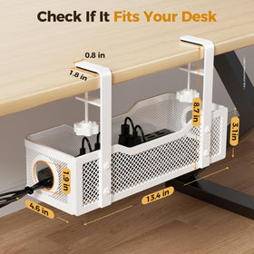 Cinati clamps and attachments secure the tray without desk damage.