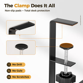 Cinati desk organization anti-scratch mats protect the surface while guiding cables.