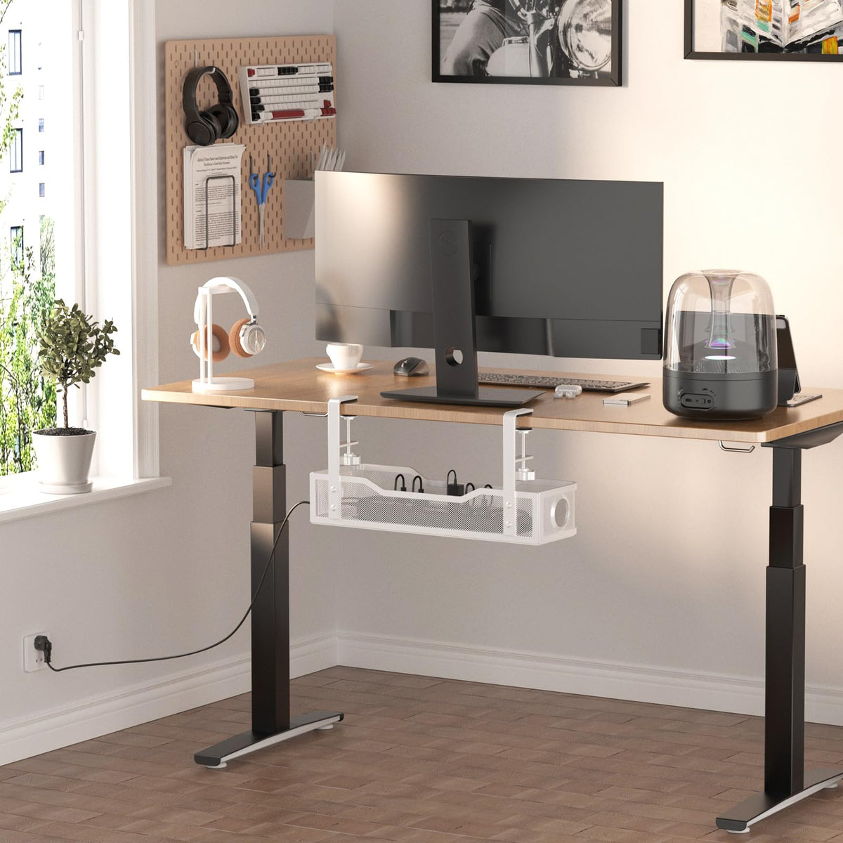 Cinati installed in home office lifestyle scene keeping floor clear and neat