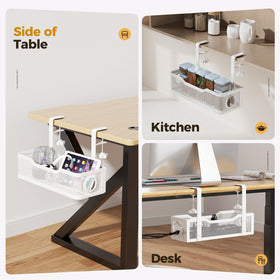 Cinati tray in home office setting creating a cleaner, safer workspace