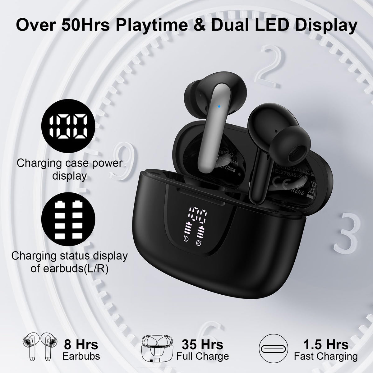CIQILY hi-fi stereo sound with deep bass enhances workouts