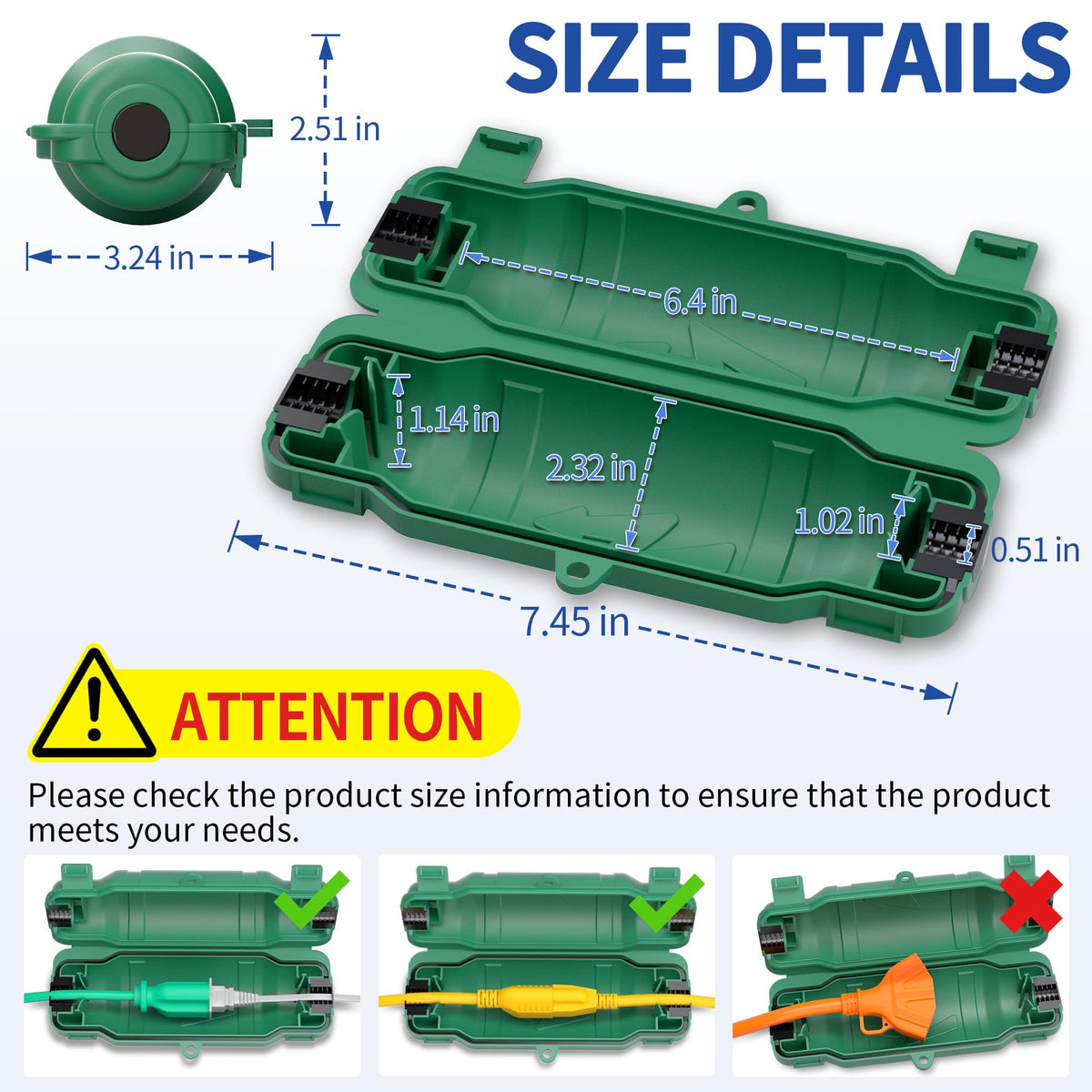 Cismorvex IP54 waterproof seal cover ensures weatherproof cord connections.