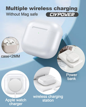 CIVPOWER case on a wireless pad highlighting cable-free convenient charging
