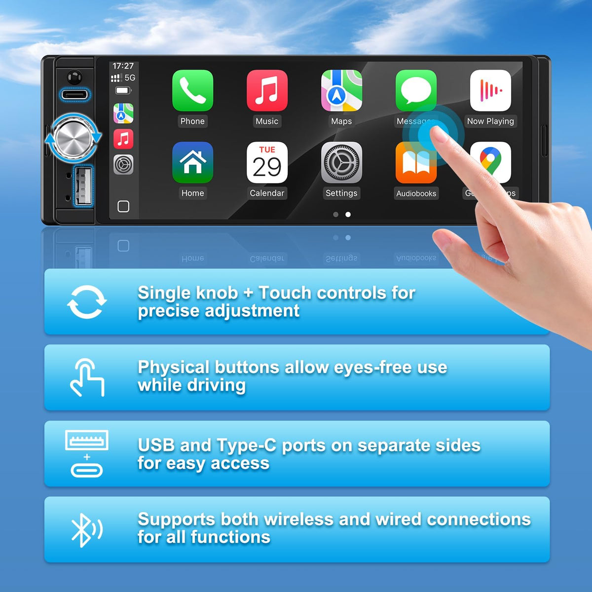 CIVZNG touchscreen close-up demonstrating crisp maps and controls