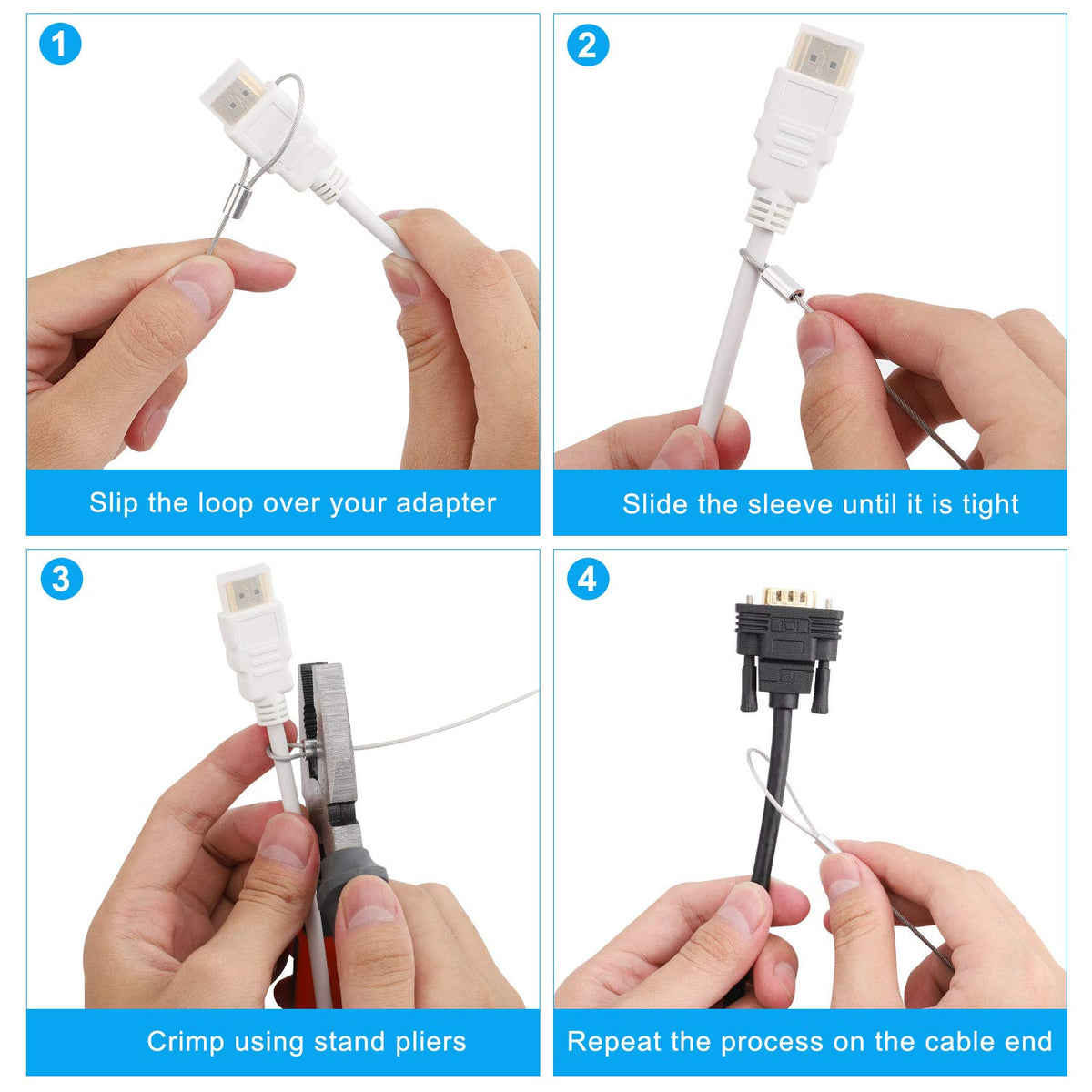 Ciyebst easy-installation cable tether system simplifies securing devices.