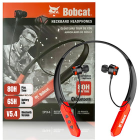 CJ TECH Bobcat front view showing packaging and earphones, highlighting long battery