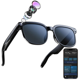CJkao Smart Glasses with 8MP camera for hands-free photos and videos.
