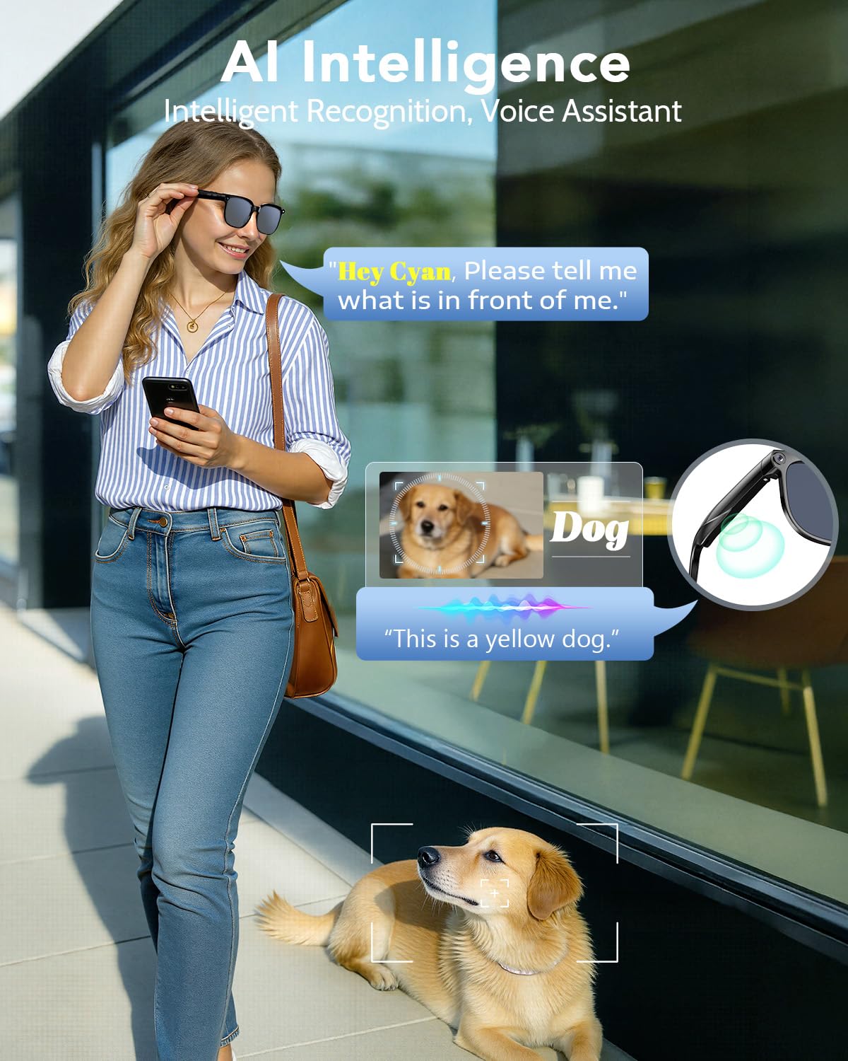 CJkao glasses pair easily with Bluetooth devices.