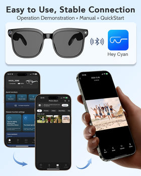 CJkao glasses show recording indicator lights for privacy.