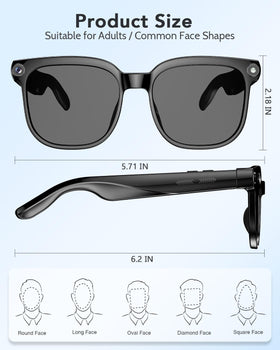 CJkao glasses pause recording when removed for privacy.