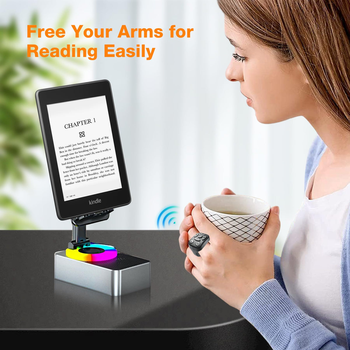 CKG TikTok ring customizable remote image featuring programmable click position for tasks